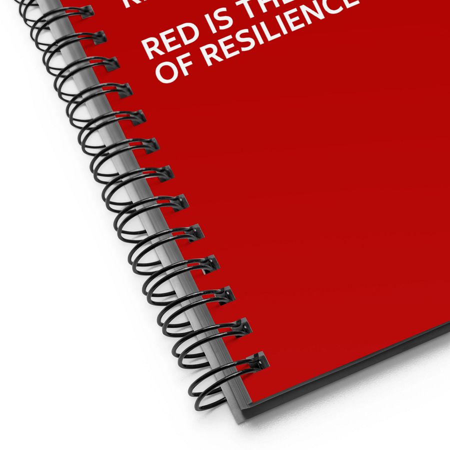 ”Red is the Color of Resilience” Notebook Image 3