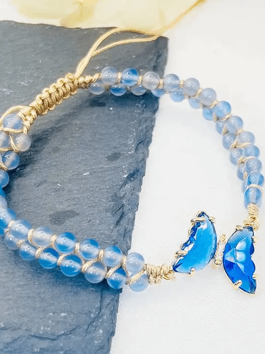 Blue Lace Agate Butterfly Bracelet product image (1)