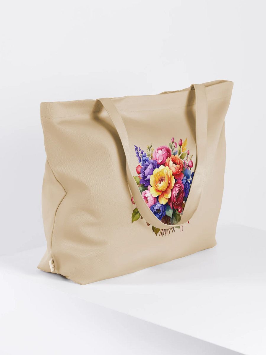 Columbia Road Market Floral Eco Organic Cotton Tote Bag product image (4)