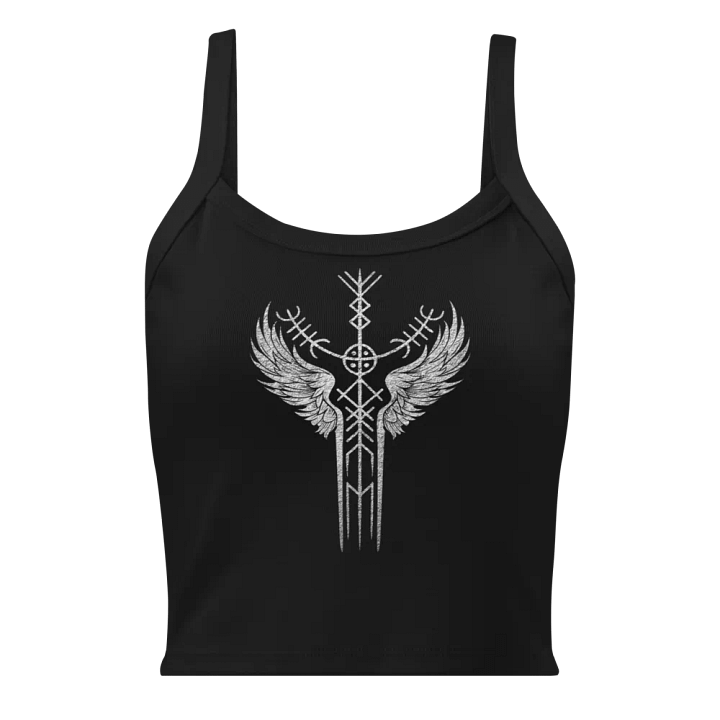 The Valkyrie Stave Women's Micro-Rib Tank Top (grunge print) product image (1)