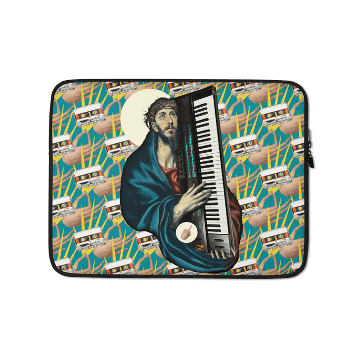 Christ Carrying the DX7 by Frank Fonik Techno EDM Laptop Sleeve product image (1)