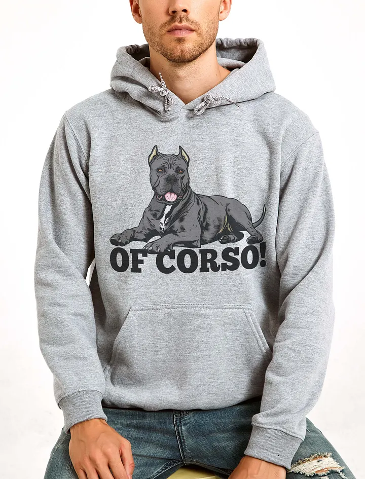Of Corso! Hooded Sweatshirt of a Cane Corso (Gray) | Funny Hoodie for Cane Corso Paw-rents product image (23)