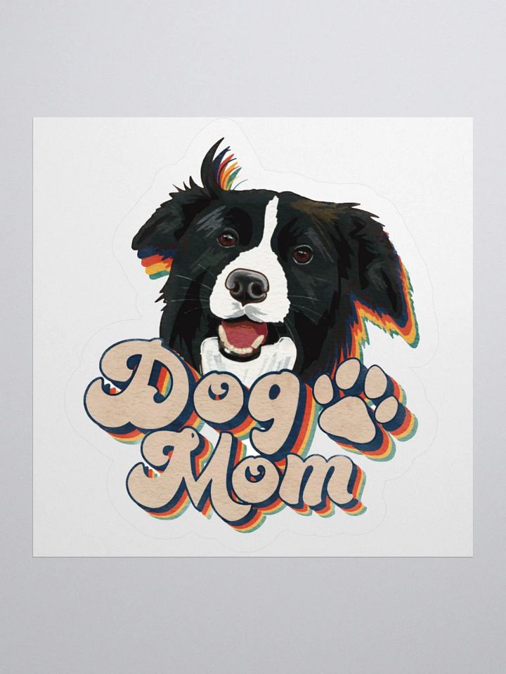 Border Collie Dog Mom Sticker product image (1)