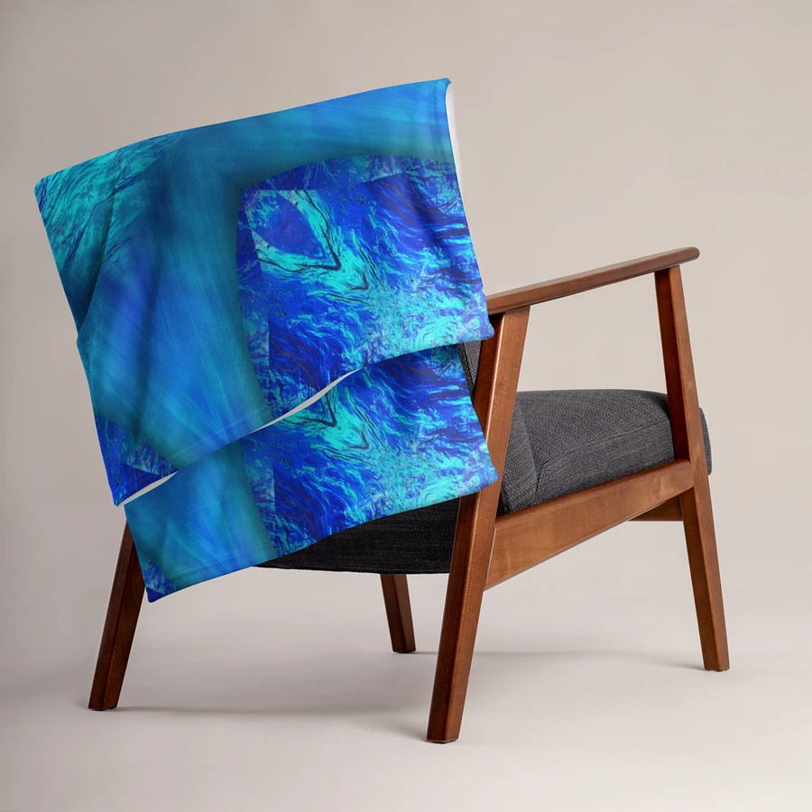 Blue Water Kaleidoscope Throw Blanket product image (15)