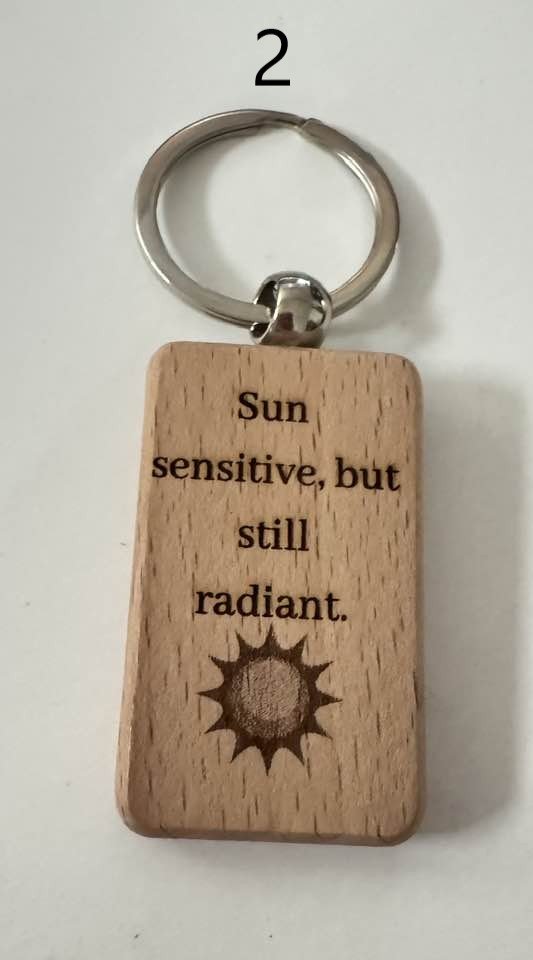 Wooden Engraved Illness Awareness Keychains | Chronic Pain, Cancer, & More (5) product image (2)