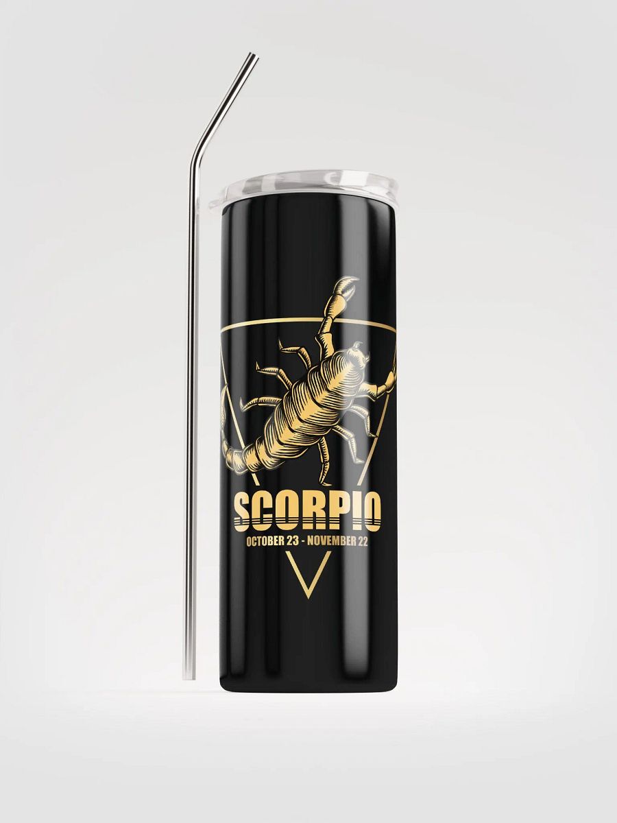 Elevate Your Spirits with Our Gold Scorpio Zodiac Stainless Steel Tumbler | Sustainable Glamour product image (1)