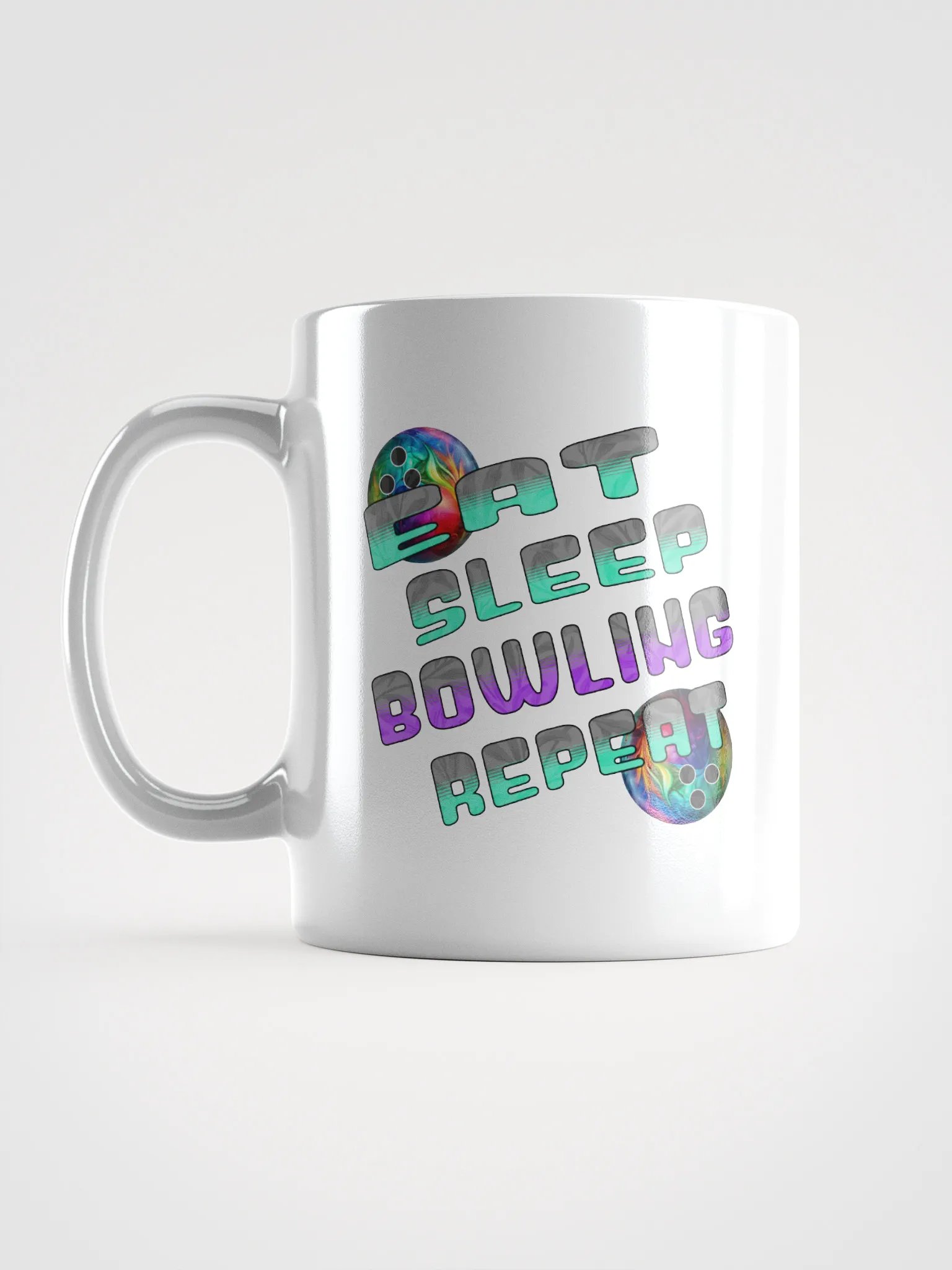 Eat Sleep Bowling Repeat Angle Vibrant Fanatic Mug product image (1)