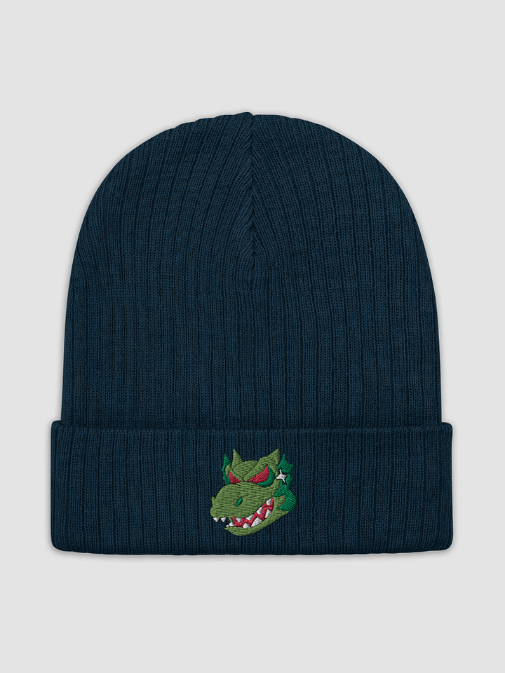 Angry Dragon Green Recycled Cuffed Beanie product image (2)