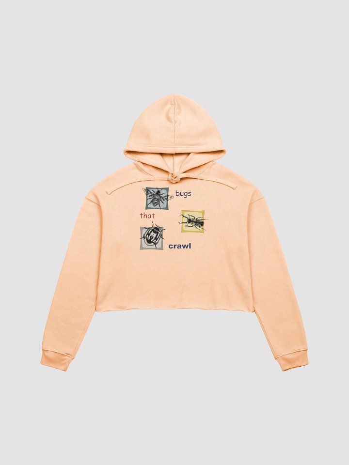 bugs that crawl fleece crop hoodie product image (2)