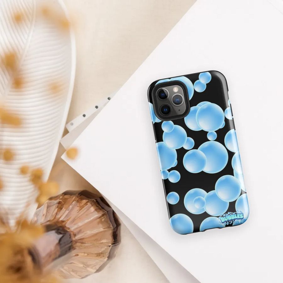 Bubble Burst iPhone® Tough Case (Black) product image (5)
