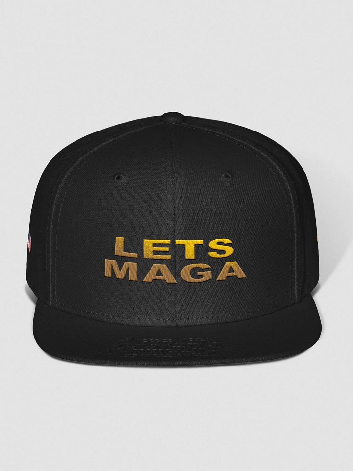 LETS MAGA Gold Textured Snapback Cap product image (9)