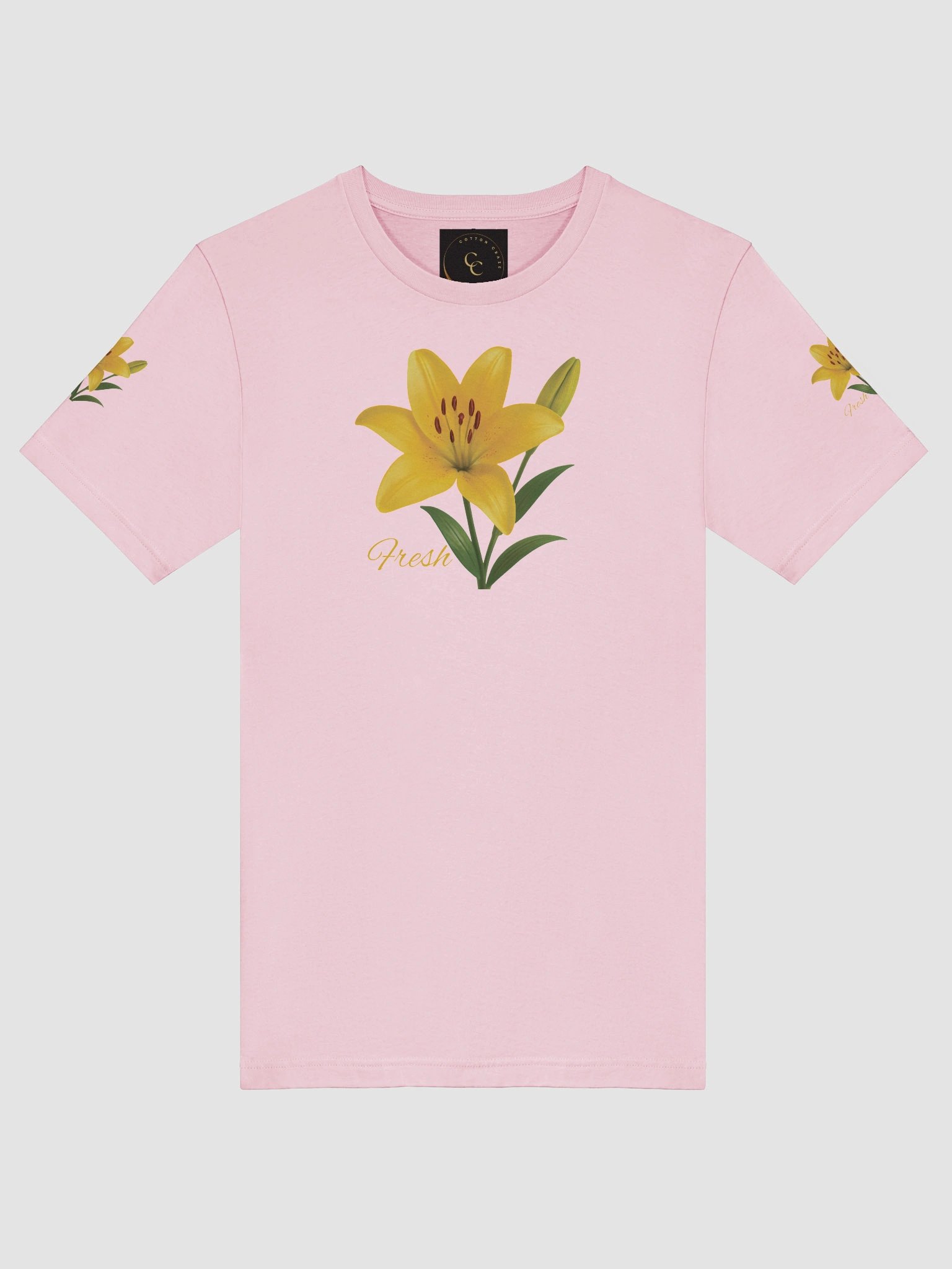 Fresh Yellow Lily Flower – Botanical Floral Graphic Tee product image (27)