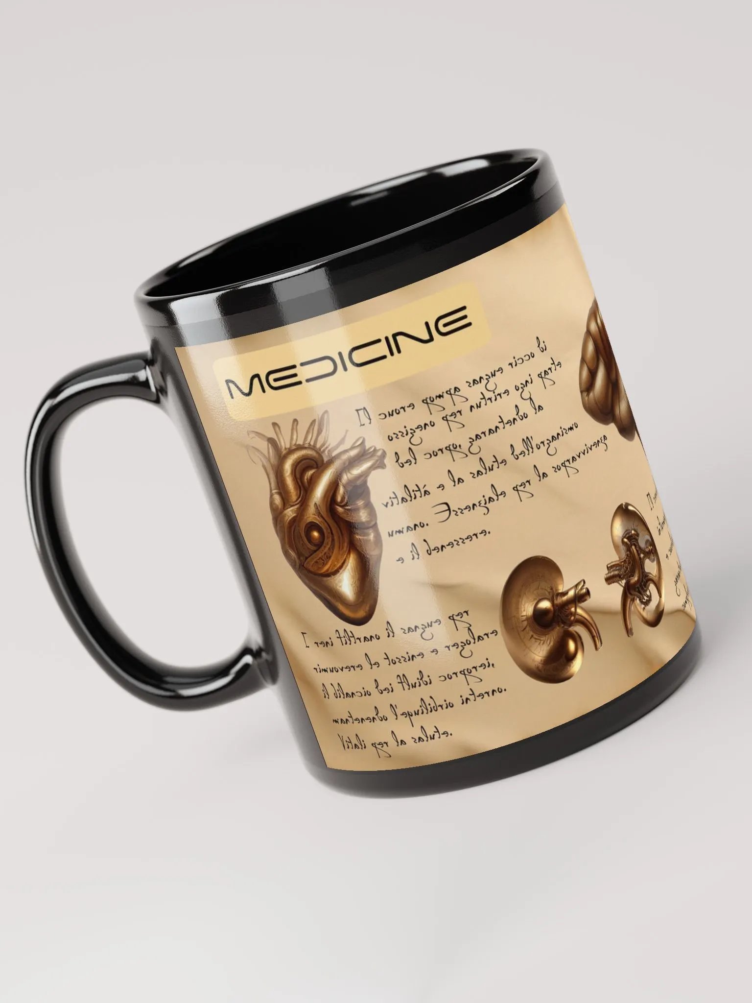 Medicine Black Ceramic Mug 15oz - Science Lover Gift - Doctor Gift - Medical gift - healthcare- general medicine- doctor lifestyle product image (1)