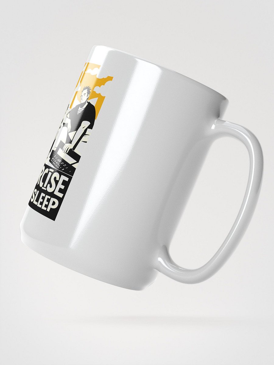 Global Wellness Mantra | Wake, Eat, Exercise, Sleep Art Glossy Mug product image (2)