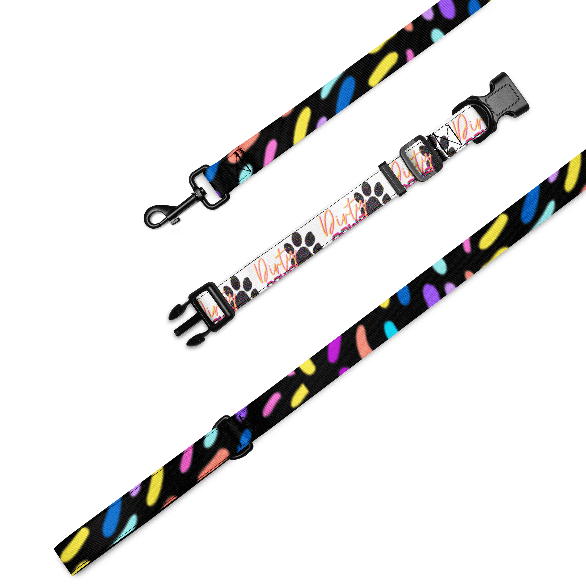 Dirty Paws Leash & Collar - Pink product image (1)