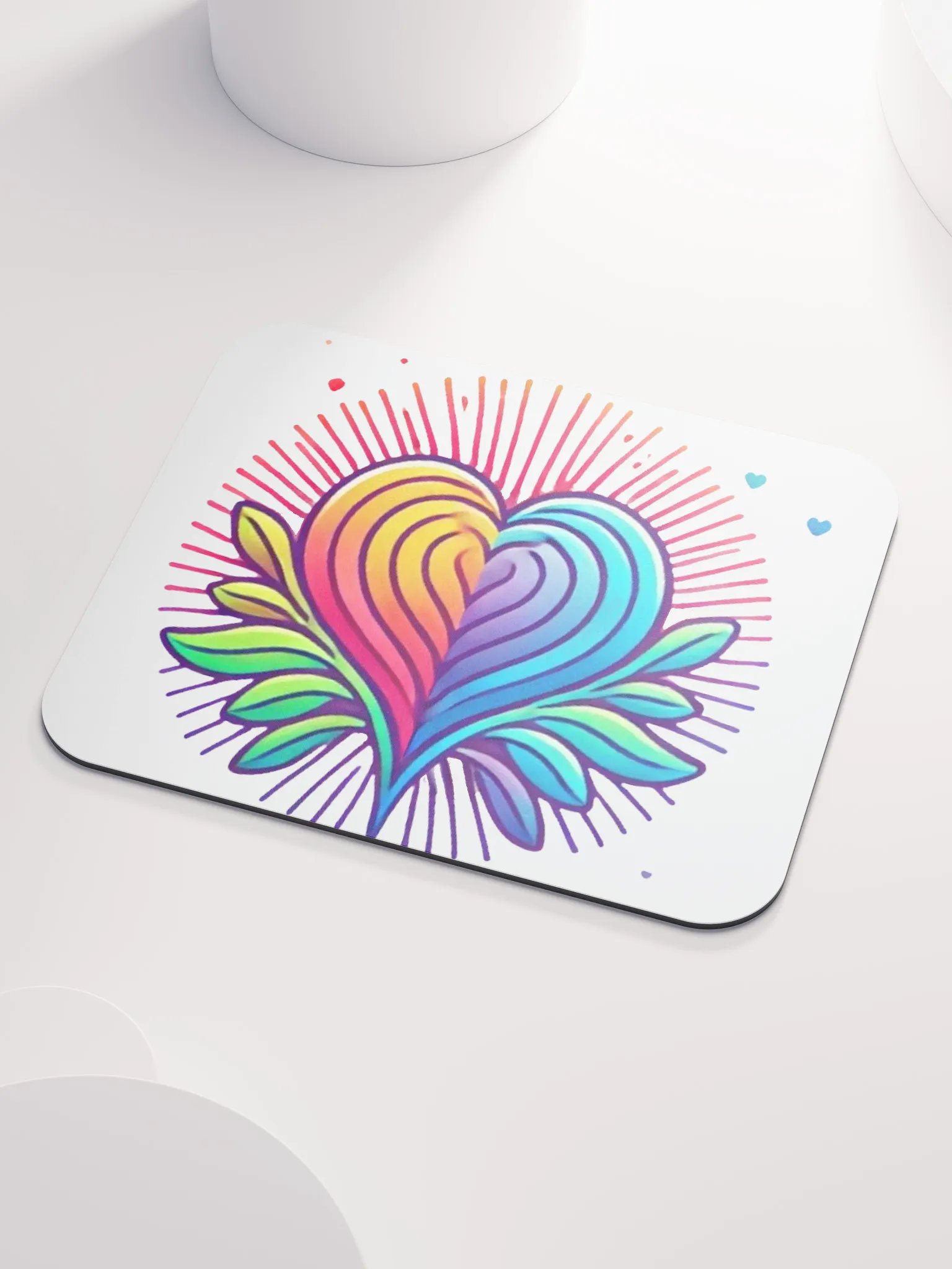 Vibrant Heart Mouse Pad product image (3)