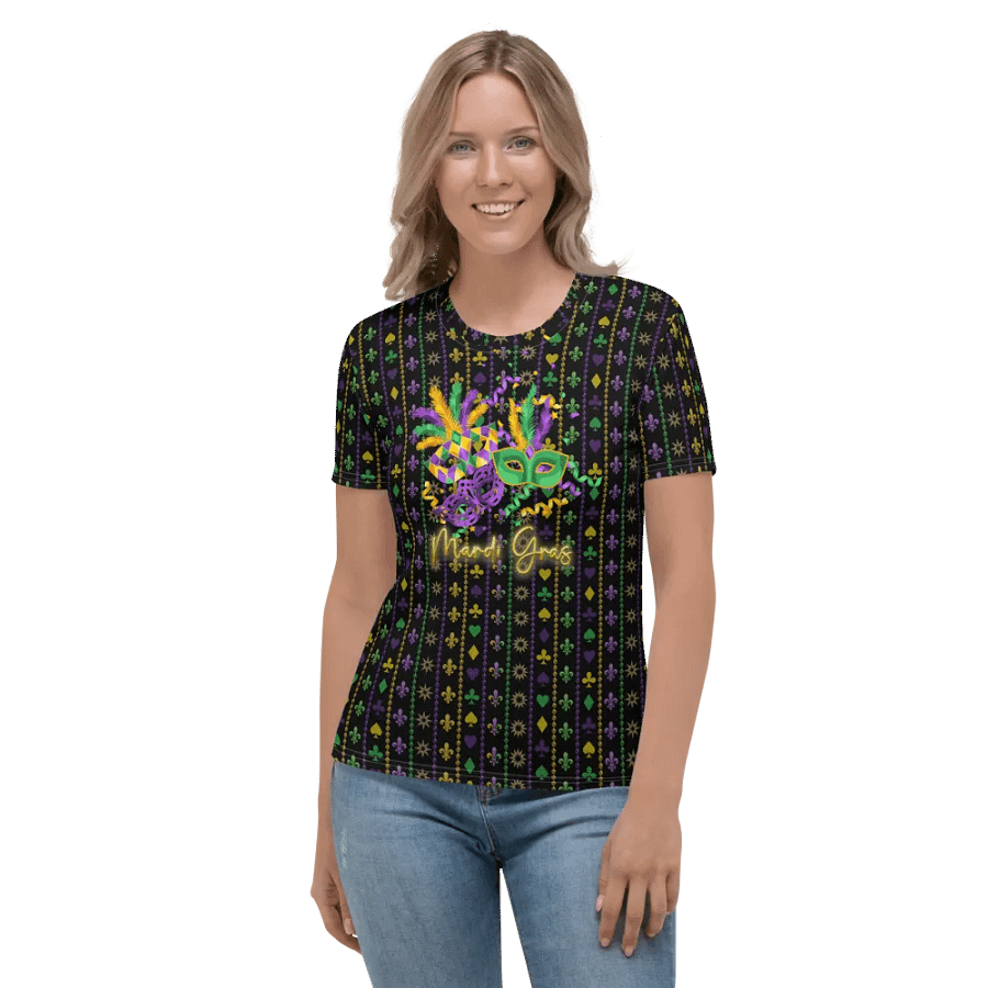 Mardi Gra All Over Print T-shirt product image (7)