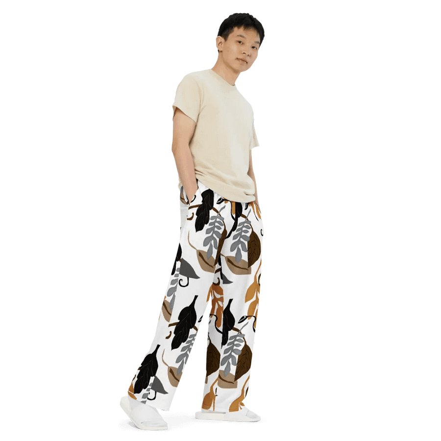 Neutral Leaves Wideleg Pants product image (6)