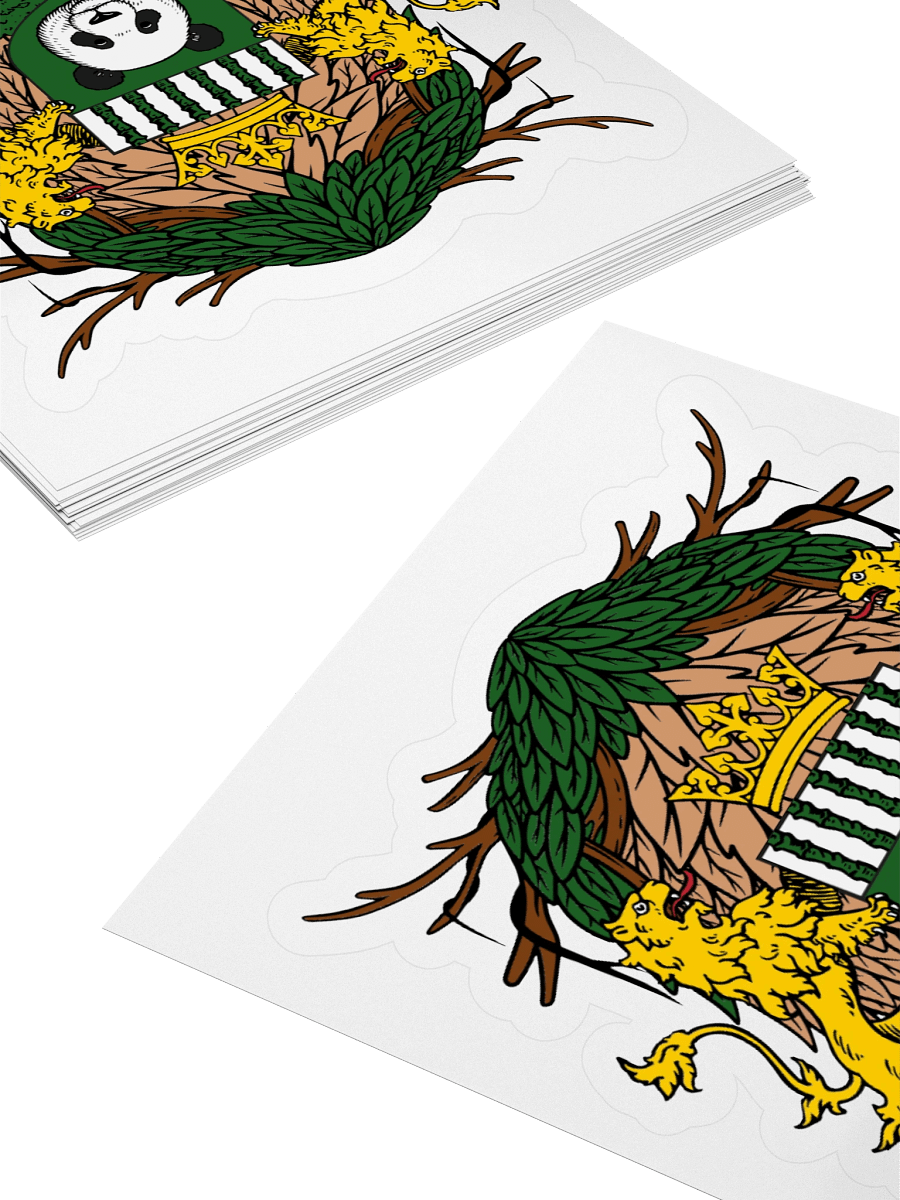 Forest Kingdom Panda Coat of Arms – Kiss Cut Sticker product image (4)