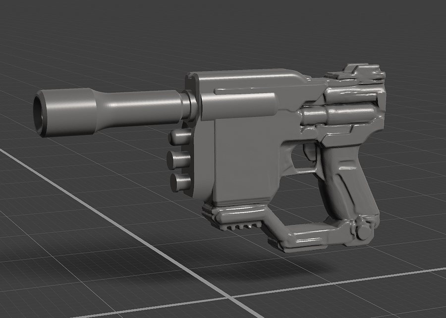 Sci-Fi Laser Gun STL File | Two Versions + File for Extra Ammo | Cos-Play product image (5)