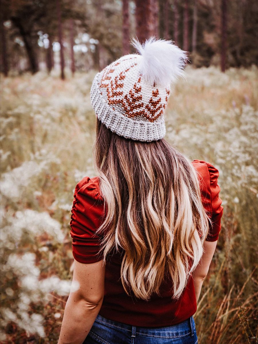 Pine Fair Isle Crochet Hat Pattern (4 Sizes) product image (4)