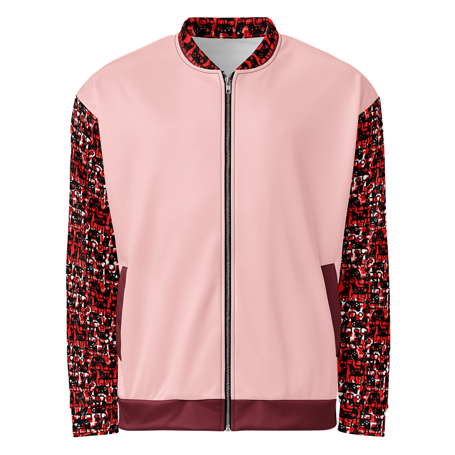 Experience Stories Unisex Bomber Jacket (Red, Coral, and Black) product image (2)