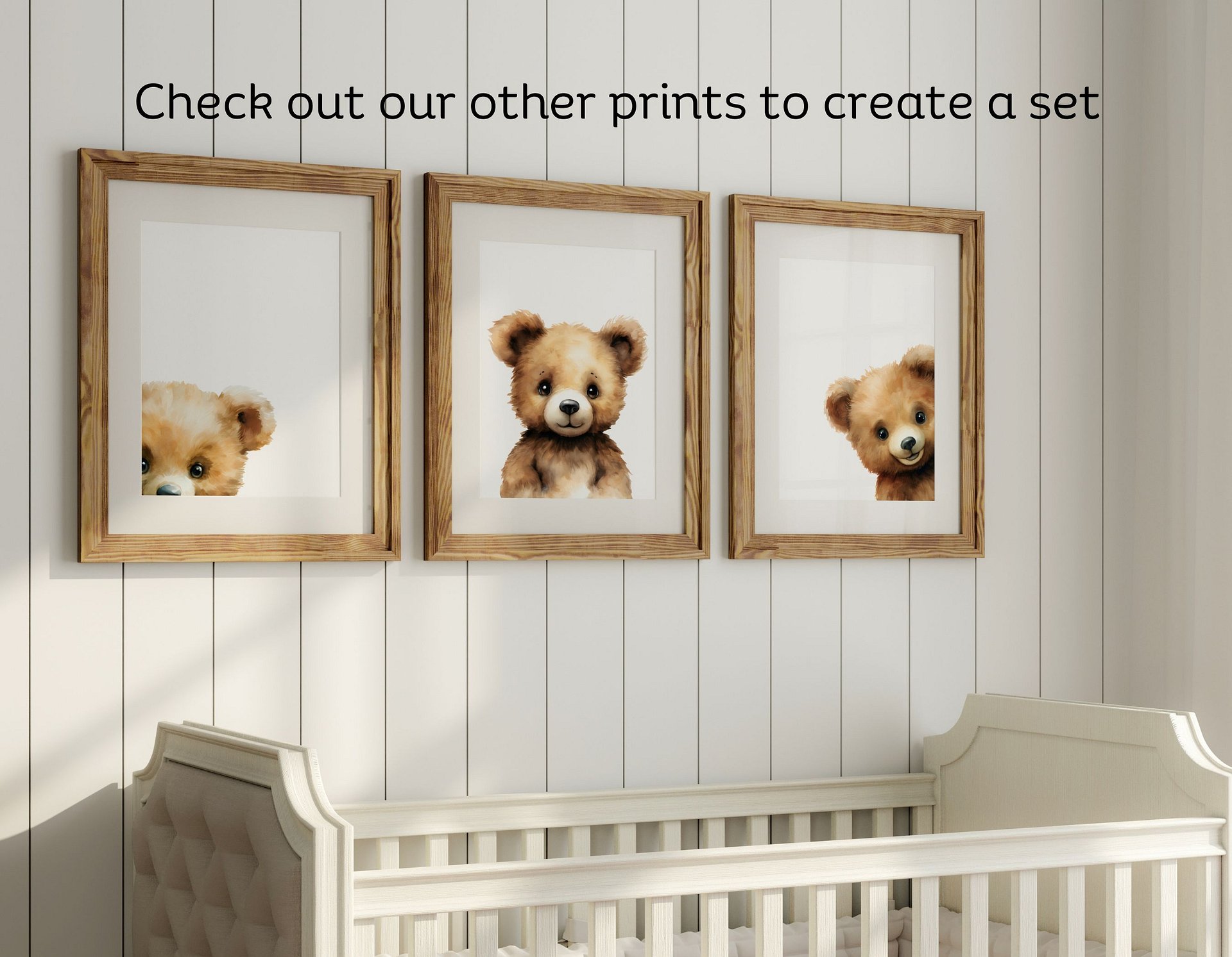 Woodland Shy Bear Peek a Boo Print 2 product image (30)