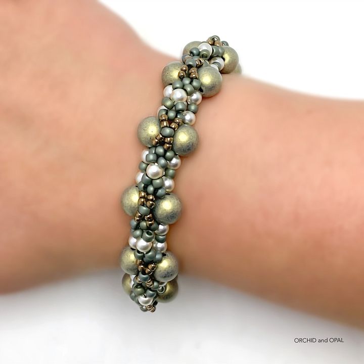 Digital Beading Pattern – Tahitian Beaded Pearl and Seed Bead Bracelet product image (2)
