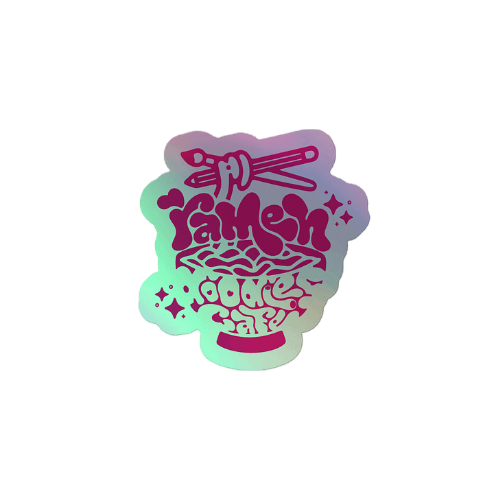 RamenDoodlesCafe Logo Holographic Sticker product image (2)