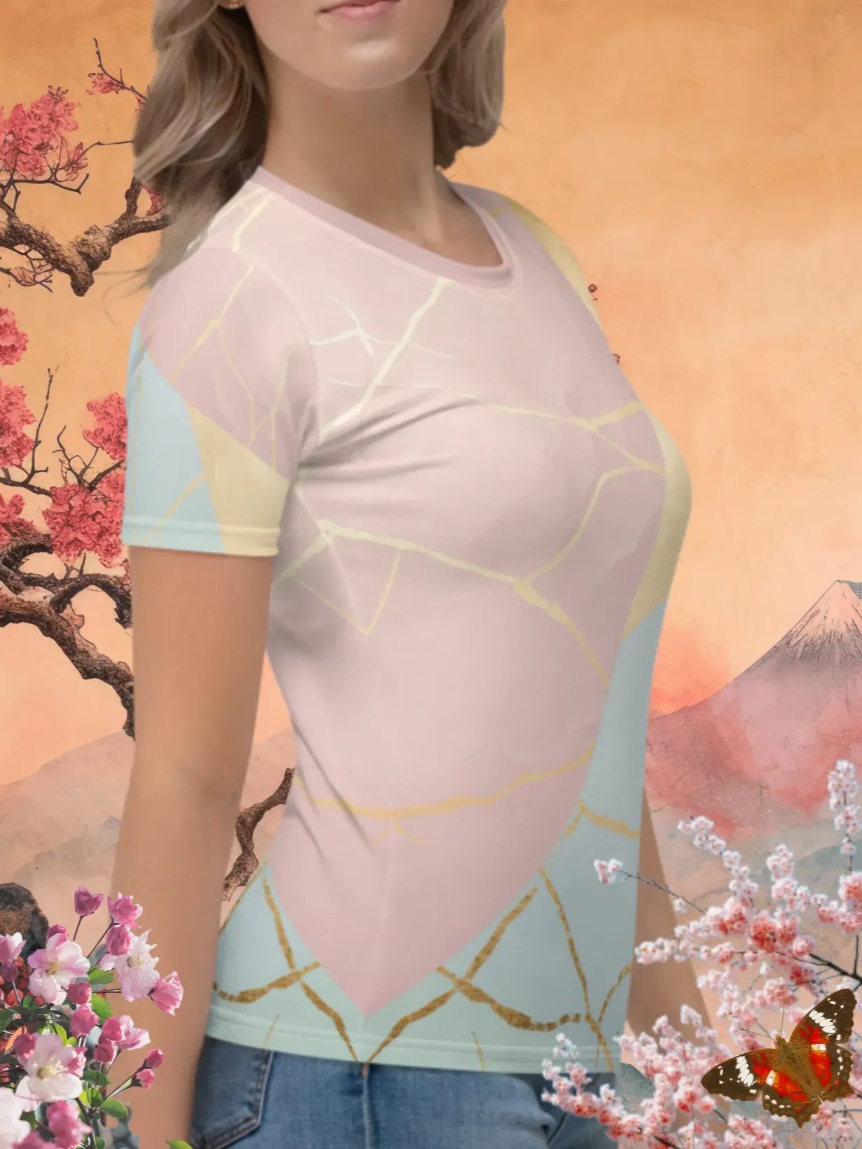 Blended hues Kintsugi Print T-Shirt product image (3)