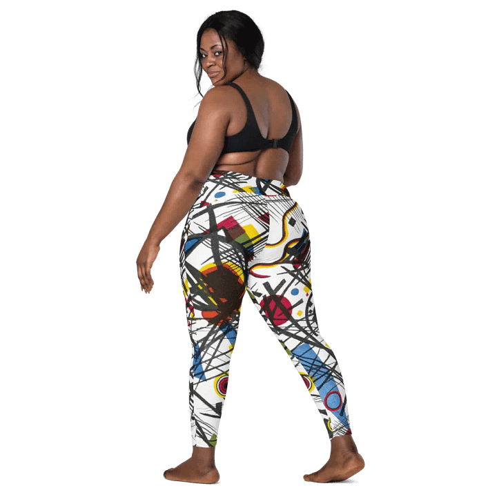 Abstract Lithographic Pattern Design Leggings with pockets - V3 product image (2)