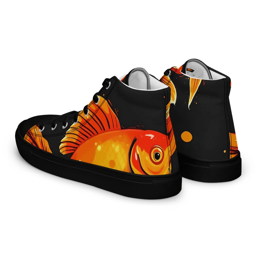 Luminous fins, Men's High Top Canvas Shoes product image (5)