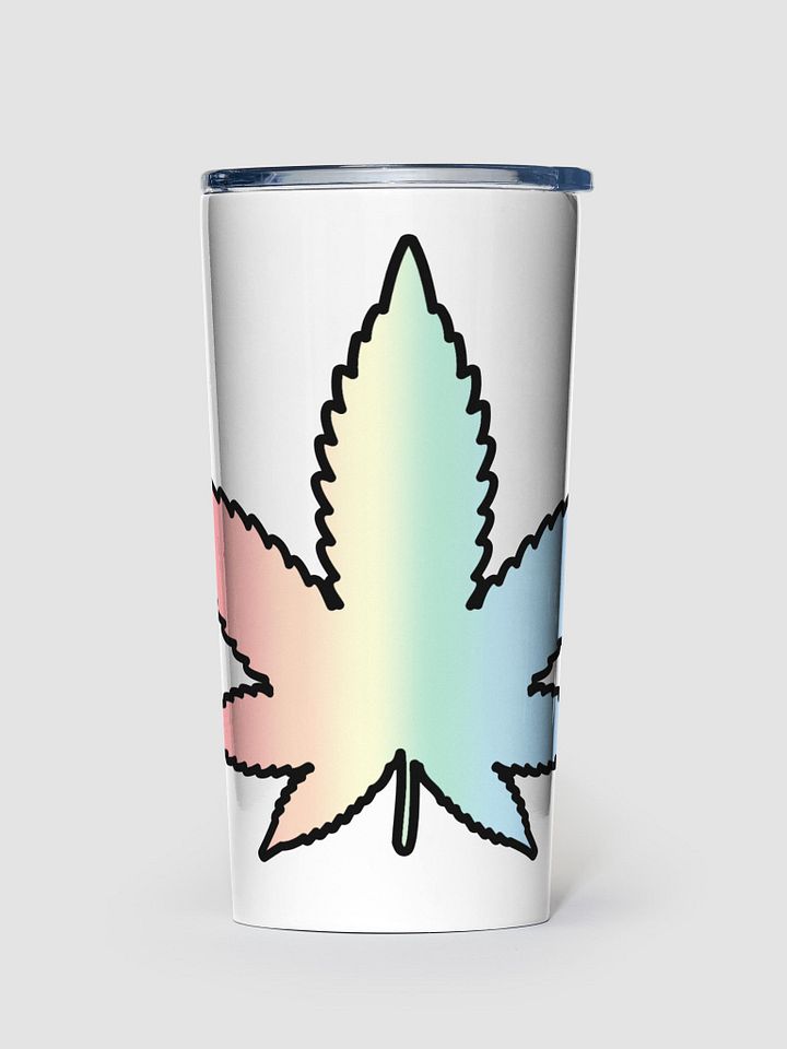 Pastel Rainbow Weed Leaf Tumbler product image (1)