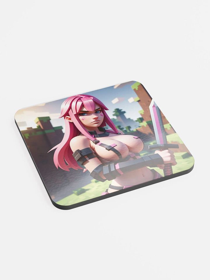 Pixelated Warrior Cork Coaster product image (2)