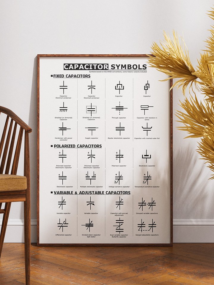 Capacitor Symbols – Fixed, Polarized & Variable Types product image (1)
