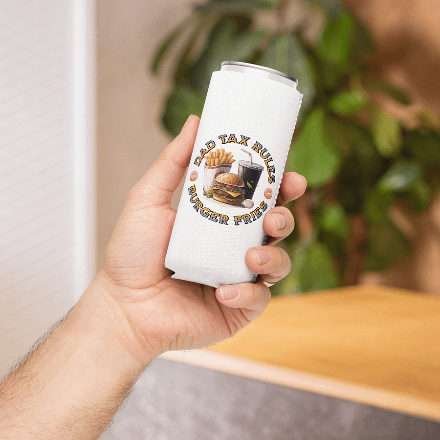 Dad Rules Burger Fries Can Cooler product image (4)