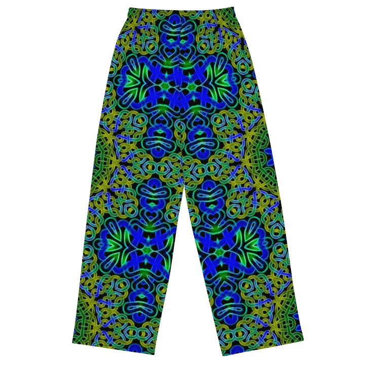 Blue Green Celtic Kaleidoscope Wideleg Pants product image (1)