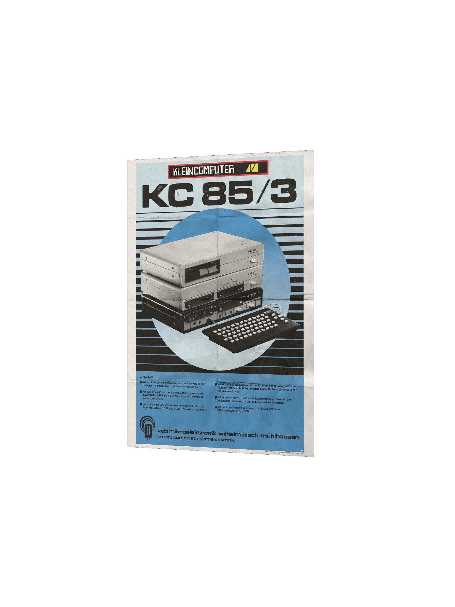 DDR Kleincomputer KC85/3 Poster (vintage design) product image (2)