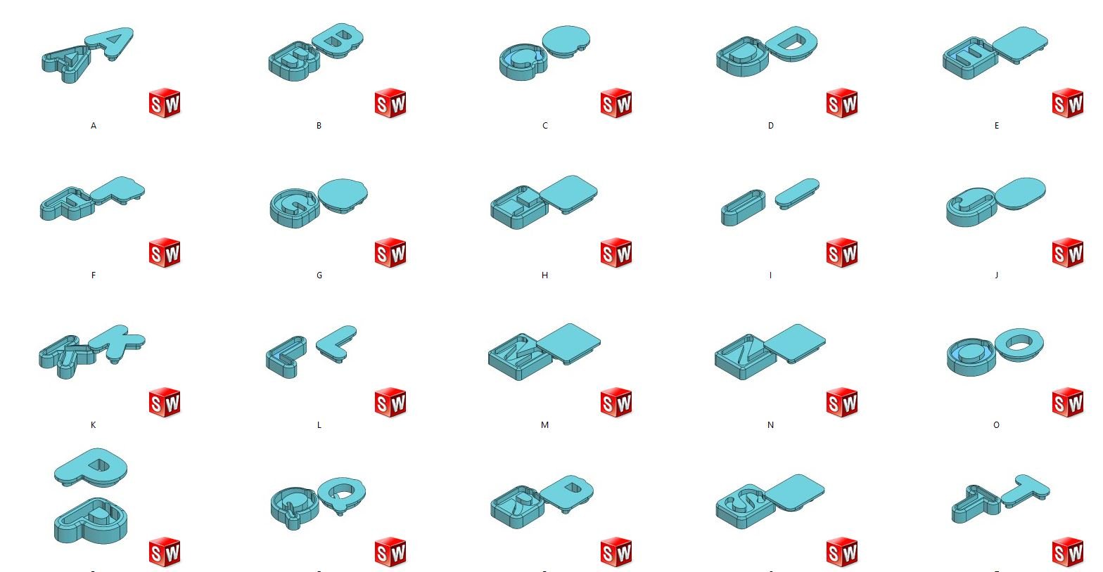 KEYCHAIN LETTERS | digital diy project product image (2)