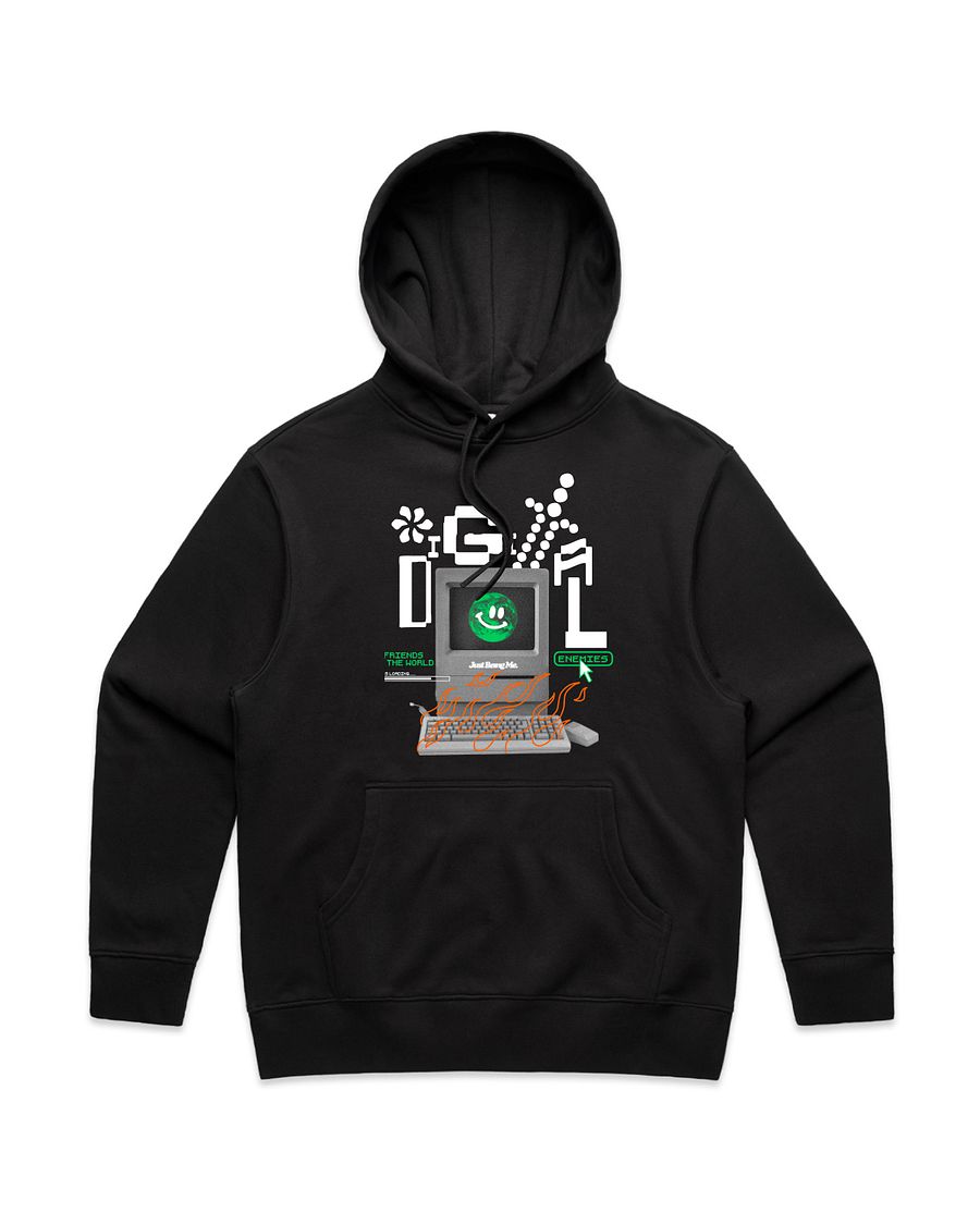 DIGITAL HOODIE-BLACK product image (1)