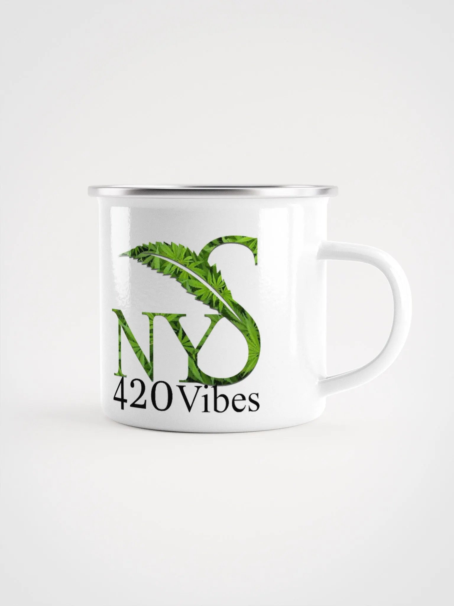 NYS 420 Vibe Leaf Enamel Mug product image (1)