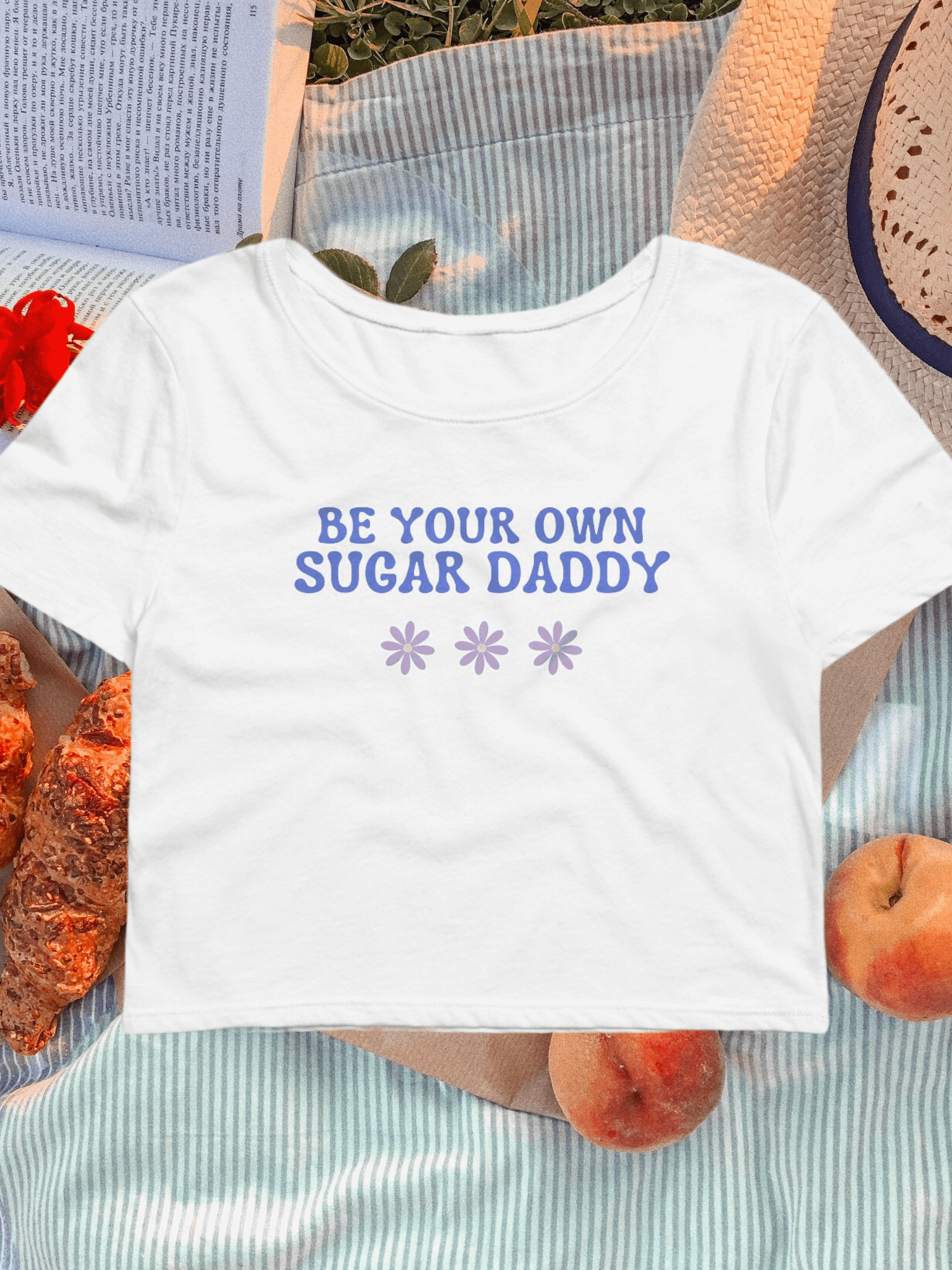 Be Your Own Sugar Daddy Flowers Baby Tee product image (1)