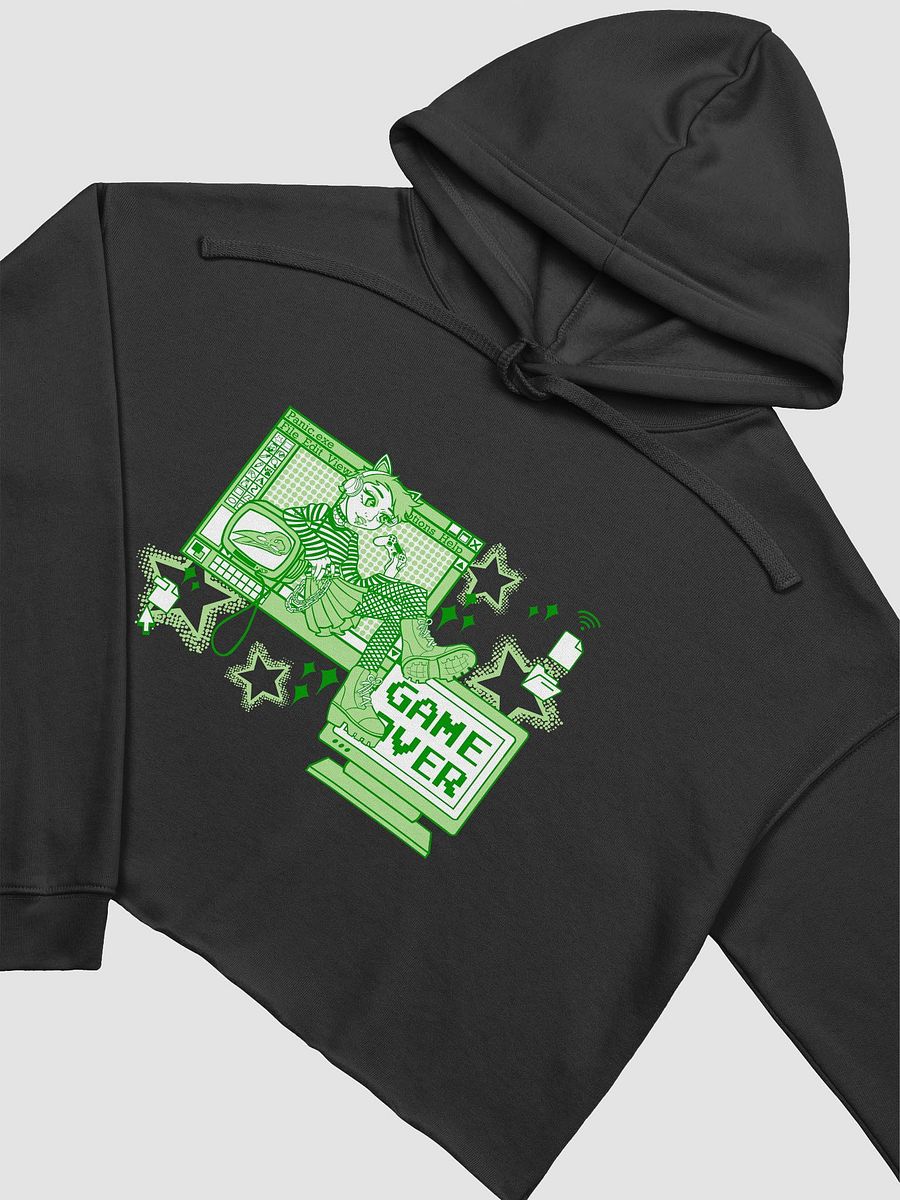 Green Game Over Cropped Hoodie product image (18)