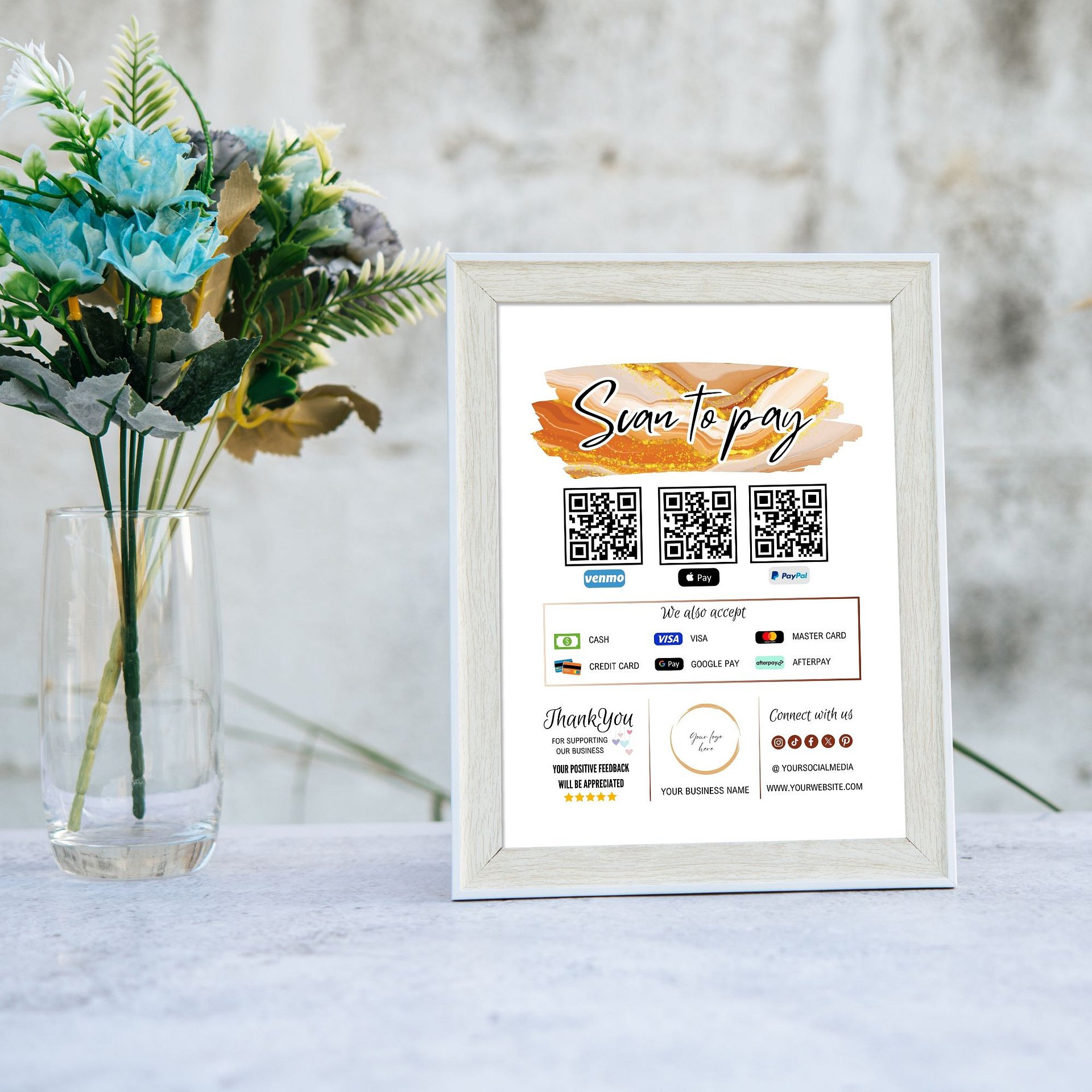 Phoenix - Scan To Pay QR Code Sign Template product image (8)