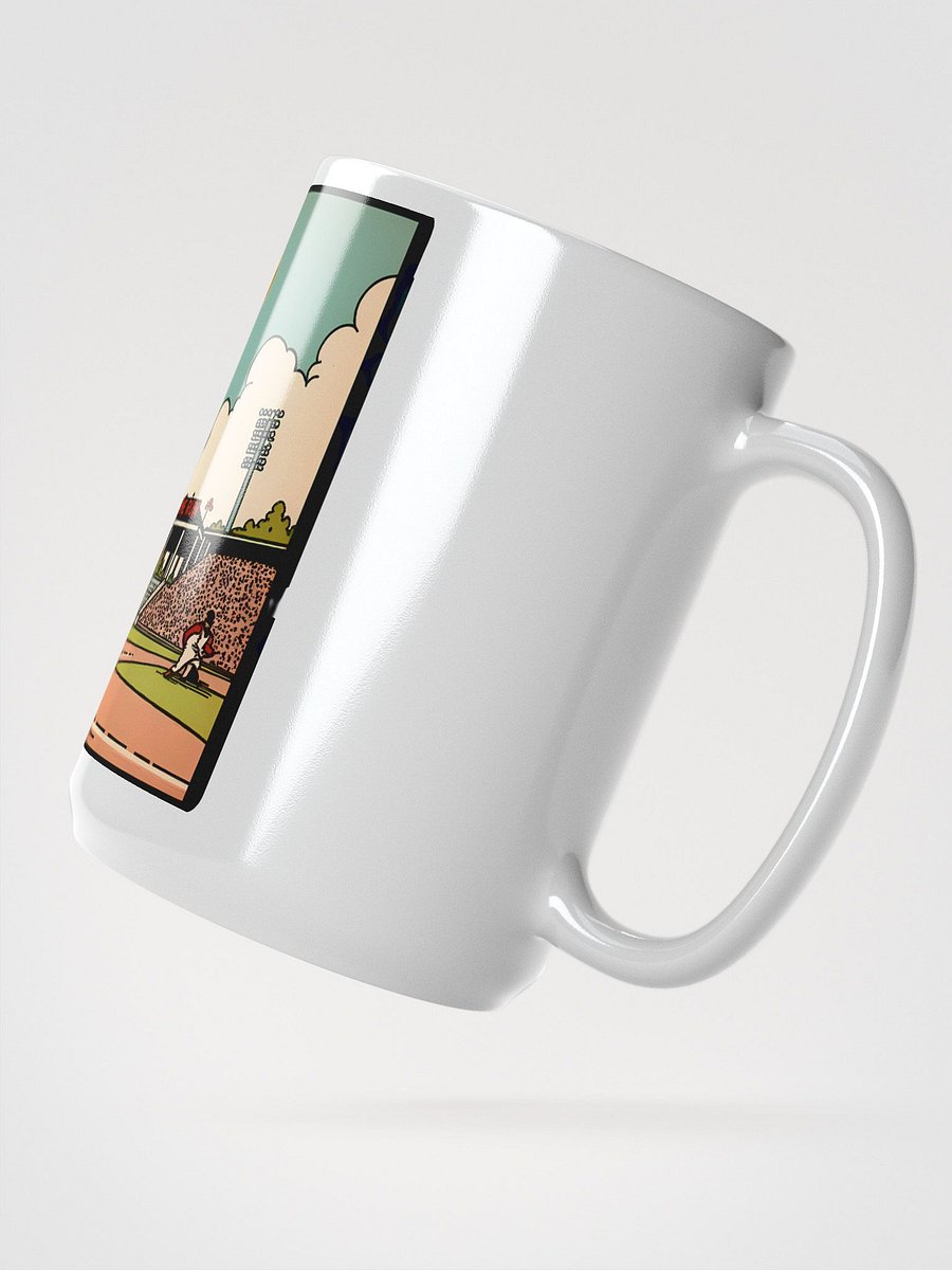 Vintage Baseball Card: Retro Home Run Scene Glossy Mug product image (2)