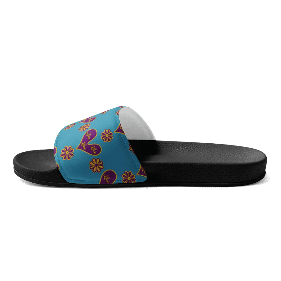 Ladies Blue Love Slides product image (4)