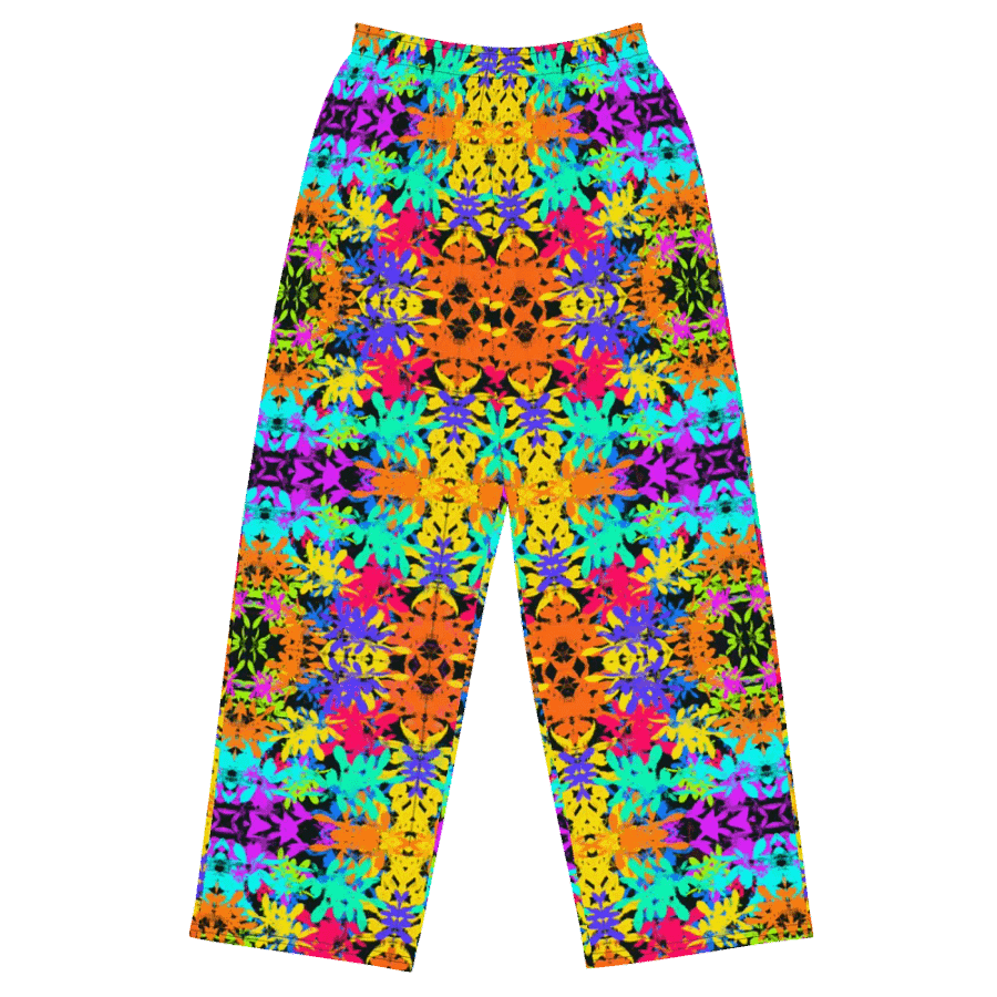 Coloured Leaves Unisex Wide Leg Bottoms product image (4)