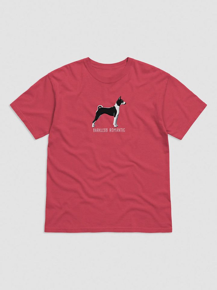 Barkless Romantic T-Shirt(Embroidered) of a Basenji(Black & White) product image (33)