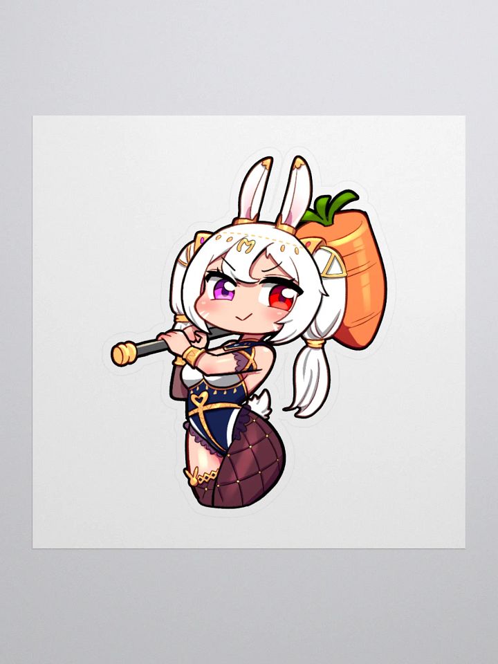 Whimsical Rabbit Warrior Kiss Cut Stickers product image (1)
