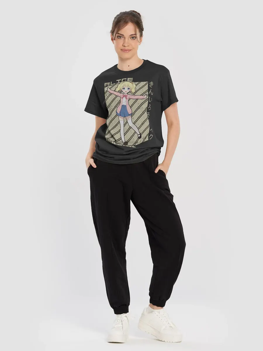 Kiniro Mosaic Alice Cartelet Joyful Pose T-Shirt – Gildan Heavyweight product image (2)